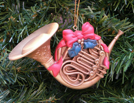 Ksa Vintage 1995 Merry Melody French Horn Musical Christmas Ornament - £15.81 GBP