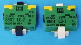 LOT OF 2 NEW SQUARE D CONTACT CARTRIDGES 8501 LC-1 &amp; 8501 LC-2 SER. A - £63.82 GBP