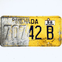 1988 United States Nevada Base Passenger License Plate 70742 B - $12.86