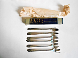 Reverie Crown Silverplate Six Cocktail Forks No. 9 - £14.99 GBP