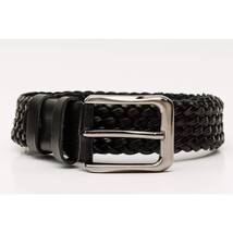 The Mclean Woven Black Leather Belt image 6