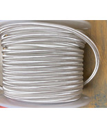 White Cloth Covered 3-Wire Round Cord, 18ga. Vintage Lamps Antique Light... - £1.31 GBP