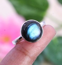 925 Sterling Silver Labradorite handmade Ring Silver Jewelry Halloween Gift - $11.09+