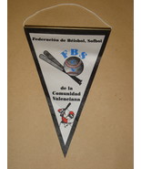 VALENCIANA BASEBALL SOFTBALL FEDERATION - PENNANT FLAG BANNER - VALENCIA - SPAIN - $6.25