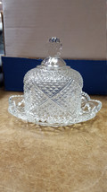 Vintage Avon Domed Lid Crystal Clear Glass Covered Butter/Cheese Dish, Fostoria  - £11.94 GBP