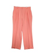 J Vital USA Men&#39;s 32 Orange Pinstripe Suit Dress Pants Straight Leg Cuff... - $39.66 CAD
