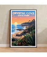 Crystal Cove Travel Poster, California Wall Art, California Print, Cryst... - £11.32 GBP+