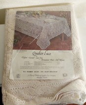 LINENS VINTAGE 815 Rosemont Quaker Lace Natural Oval 64x84 New In Package - £15.48 GBP