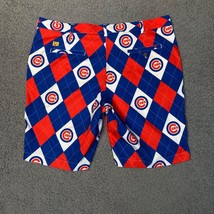 Loudmouth Chicago Cubs Golf Shorts Mens 42 MLB Bold Print Casual Chino 44x11 - £46.26 GBP