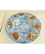 Mara Of Mexico Pottery Bowl Wide Rimmed With Sun Moon Star Signed - $62.84 CAD