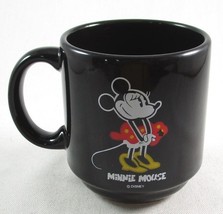 Disney Minnie Mouse Black Ceramic 12 oz. Coffee Mug, Spain, Excellent Co... - $11.99