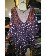 Chelsea Studio multi print tunic top plus 4X ~ 34 / 36 V Neck roomy &amp; comfy - $15.62 CAD