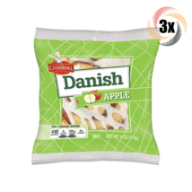 3x Packs Cloverhill Bakery Apple Flavor Danish 4oz Fast Free Shipping! - £9.84 GBP