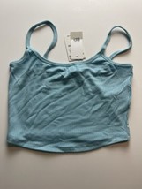 BP Women&#39;s Rib Knit Cropped Tank Blue Glaze Extra Small XS New NWT - £4.66 GBP