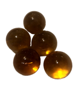 Vintage Yellow Amber Glass Marbles Circles 1 oz. - $16.82