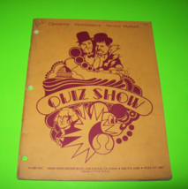 Quiz Show Original Video Arcade Game Service Repair Manual 1976 - £18.20 GBP