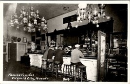 Virginia City Nevada RPPC Famous Crystal Bar Patrons Bar Maid Postcard V20 - £15.71 GBP