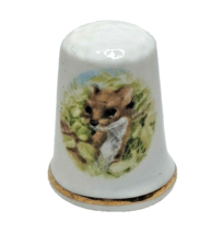 Kingsley Adorable Red Fox Collectors Bone China Thimble - $10.27