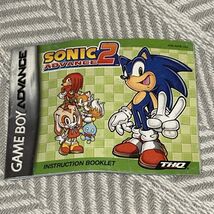 Sonic Advance 2 (Nintendo GameBoy Advance, 2002) GBA / Manual Only / No ... - $9.55