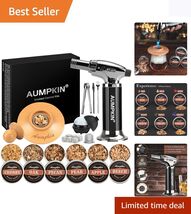 Elegant Cocktail Smoker Kit with Torch and 6 Flavor Wood Chips – Ideal f... - $47.47