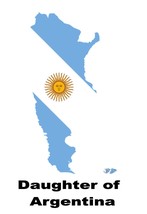 Daughter of Argentina Argentinian Country Map Flag Poster High Quality Print - £5.51 GBP+