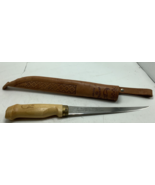 VTG Rapala J. Marttiini Finland 7 1/2” Blade Fish Filet Knife w/Leather ... - £20.42 GBP