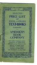 1902 American Book Company Selected Price List of School &amp; College Text ... - £19.44 GBP