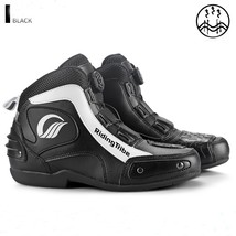 Winter Motorcycle Boots Men&#39;s Casual Shoes Microfiber Leather Motocross Ankle Bo - £117.29 GBP
