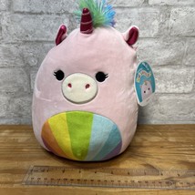 Squishmallow 8&quot; Amor Unicorn Pink Rainbow Plush NEW - £15.27 GBP