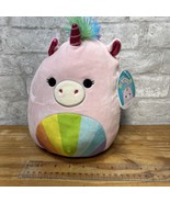 Squishmallow 8&quot; Amor Unicorn Pink Rainbow Plush NEW - £15.14 GBP
