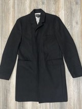 Club Monaco Long Wool Overcoat | Black | Size Medium - £94.96 GBP