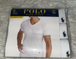 Polo Ralph Lauren Mens Classic Fit V-Neck Logo T-Shirt 3 Pack Multi Colors Sz S - £63.36 GBP