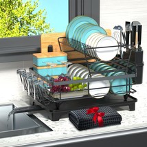 Dish Drying Rack With Drainboard, Stainless Steel 2 Tier Large Dish Racks For Ki - £54.34 GBP