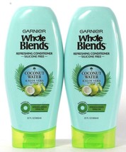 2 Ct Garnier 22 Oz Whole Blends Coconut Water Aloe Vera No Silicone Cond... - £24.20 GBP