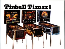 Pinball Pizazz FLYER Defender Warlok Time Fantasy 1982 Game Art Vintage ... - £51.19 GBP