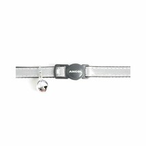 Gloss Reflective Cat Collar with safety buckle Silver  - $151.42 MXN