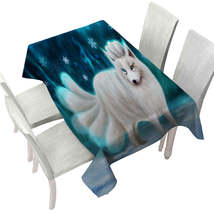 Beautiful White Snow Arctic Fox Tablecloth - $51.95 CAD+
