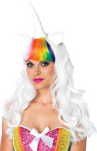 Leg Avenue Women&#39;s OS Rainbow Pride Festival Unicorn Wig and Tail, Multi... - $129.32