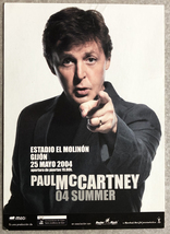 Paul McCartney 04 Summer Concert Promo Card for Gijon Spain - $10.00