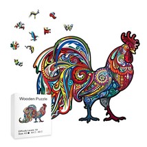 Wooden Jigsaw Puzzle Cock A3 Large Size Appx. 11.69 x 16.53 - £15.84 GBP