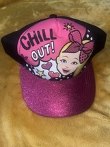 Jojo Siwa Youth Hat Adjustable Snapback  Black &amp; Pink By Nickelodeon New - £7.47 GBP