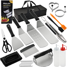Grilljoy Griddle Accessories Kit Set for Hibachi Grill Flat Top - 26PC Non-Slip  - £36.12 GBP