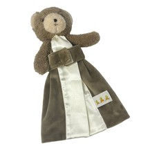 Bunnies by the Bay Bear Lovey Security Blanket Satin Lined Tan Beige 2022 11&quot; - £9.58 GBP