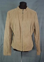 LA Coalition Jacket Womens Size Large Beige Full Zip Causal Full Zip Coat - $29.95