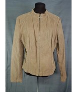 LA Coalition Jacket Womens Size Large Beige Full Zip Causal Full Zip Coat - $29.95