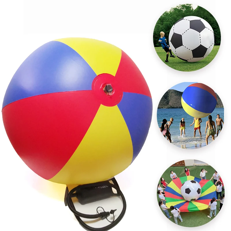 3 Color Giant Inflatable Beach Ball Sports Outdoor Water Large Game Balloo - £19.01 GBP+