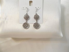 Charter Club 2&quot; Silver-Tone Pavé Dangle Drop Earrings Y485 - $10.55