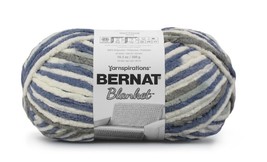 Bernat Blanket Yarn, Countryside (blue, white, gray), 220 Yards, 10.5 Oz. - £15.14 GBP
