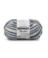Bernat Blanket Yarn, Countryside (blue, white, gray), 220 Yards, 10.5 Oz. - £15.12 GBP