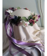Ophelia- Head Wreath /mix of silk Orchids, Peonies, Roses / Renaissance/... - $49.31